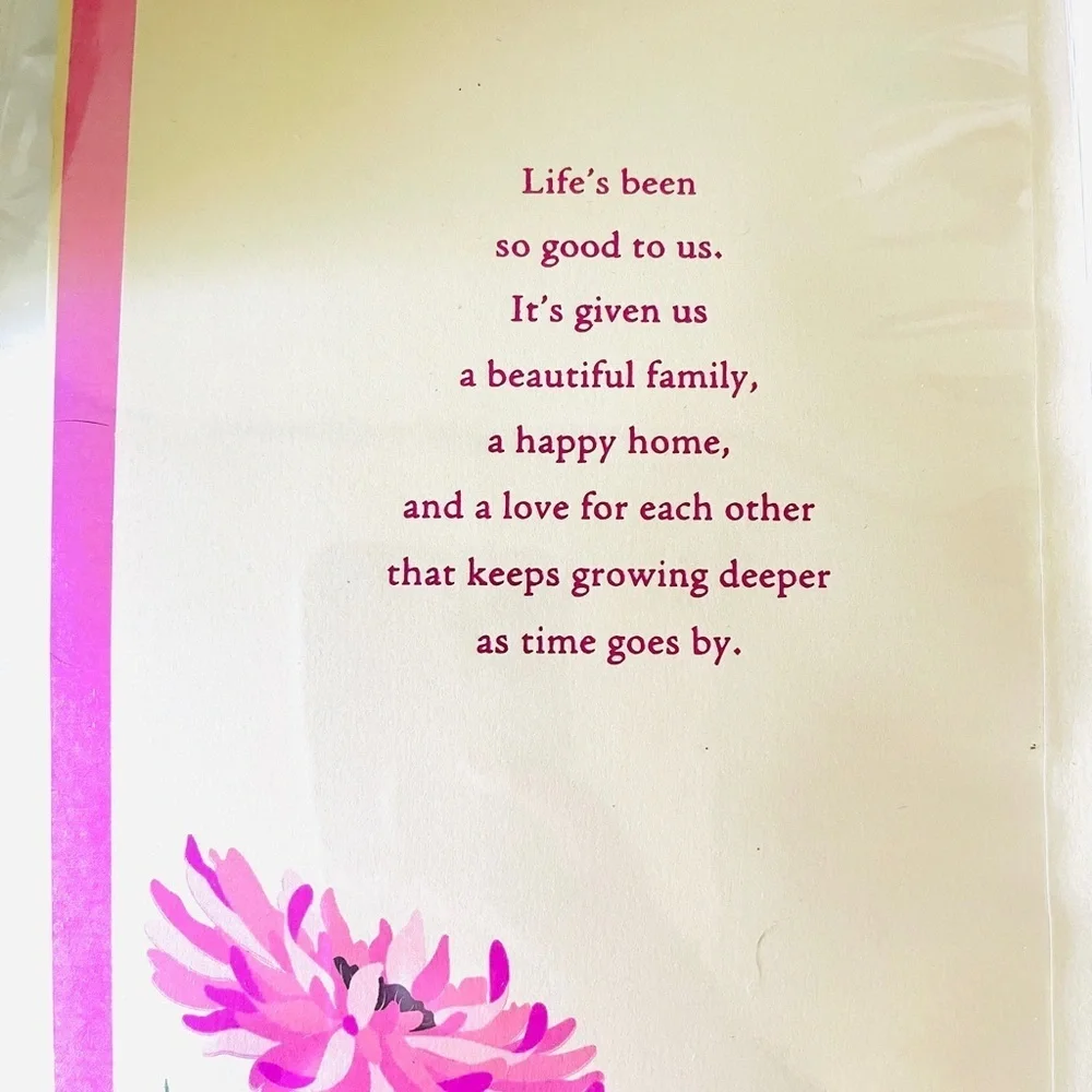 American Greetings Embroidered Mother’s Day Card Wife Hummingbird 6x9